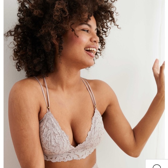 aerie Other - Aerie Palm Lace Racerback Padded Bralette